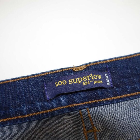 Levi's Women's 524 Too Superlow Skinny Jeans Size 30 Blue Low Rise 30" Inseam - Picture 3 of 6